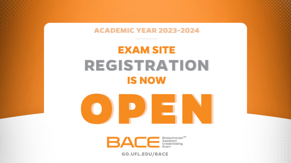 BACE Exam Site Registration is now open for AY 2023-2024.