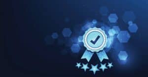 award with check mark to signify a credential eraned